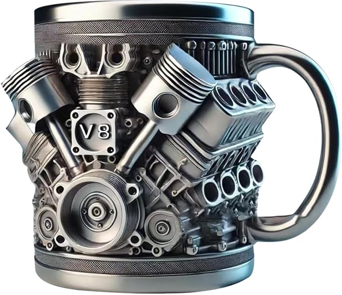 Handmade V8 Engine Mug